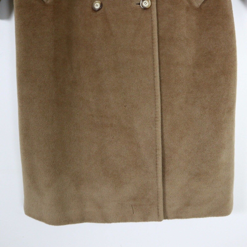 Max Mara US 6 Wool Coat Camel Tan Double Breasted Oversize - Picture 5 of 12